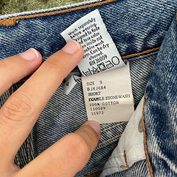 VTG Calvin Klein High Waist Jean Shorts 27 Waist - Picture 7 of 12